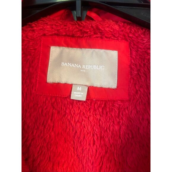 VINTAGE Banana Republic Women's Red Puffer Vest READ Size Medium (5652) - Picture 5 of 6